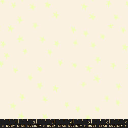 Freaky Familiar- Neon Yellow Starry: Sold by the 1/2 Yard