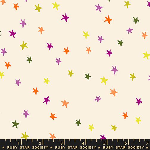 Freaky Familiar- Spooky Natural Starry: Sold by the 1/2 Yard