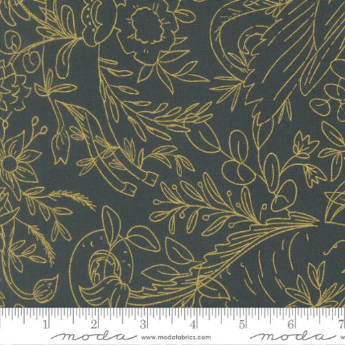 Sunlit Ruins- Dusk Sunlit Ruins Metallic: Sold By The 1/2 Yard