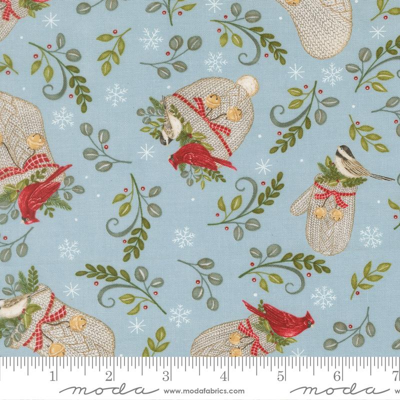When Snow Falls- Winter Sky Winter Wear: Sold by the 1/2 yard