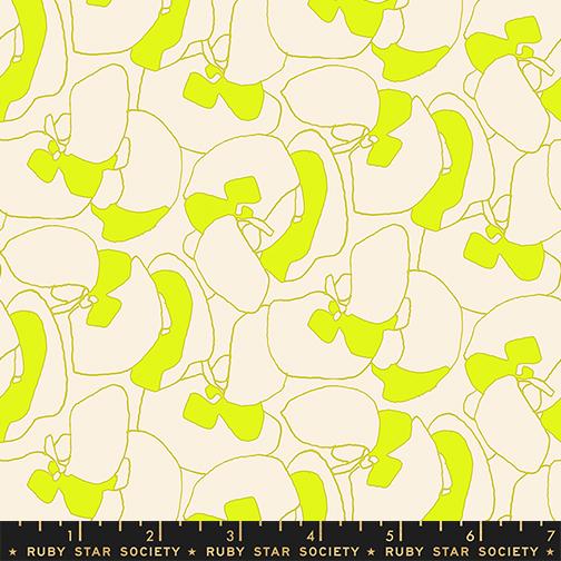 Memento- Neon Yellow Seagrapes: Sold by the 1/2 Yard