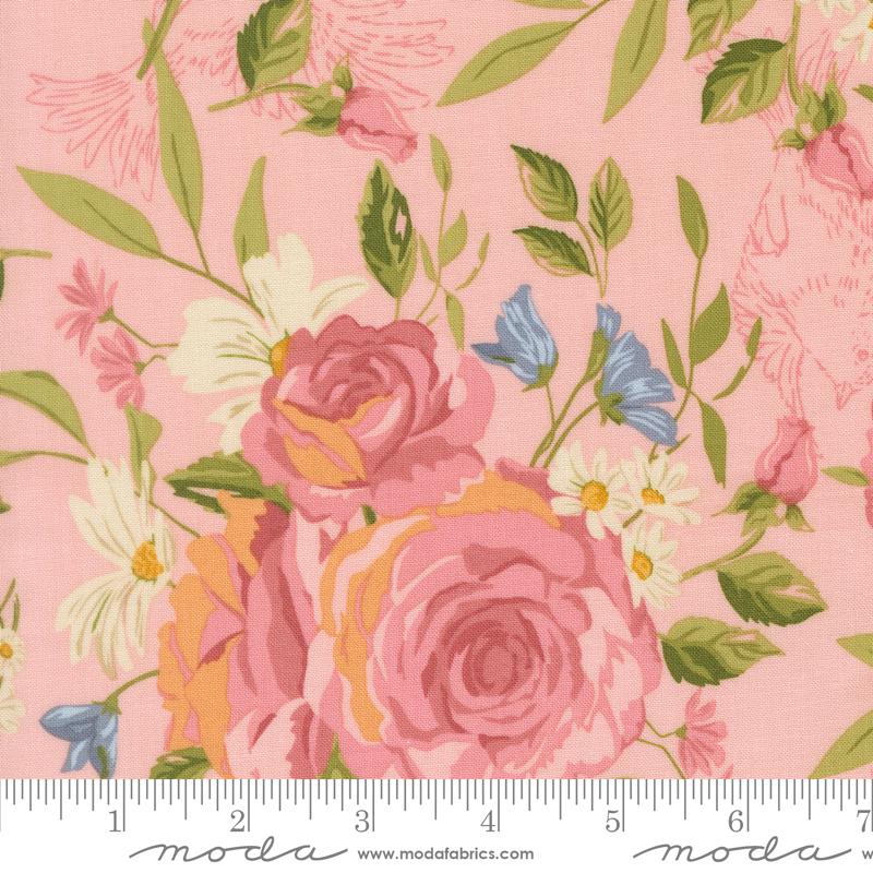My Secret Garden- Petal Grandmas Rose Garden: Sold by the 1/2 yard