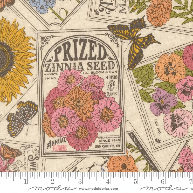 My Secret Garden- Cloud Seeds of Love: Sold by the 1/2 yard