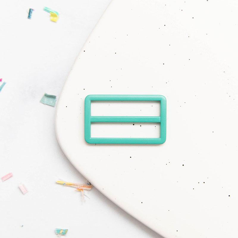 Tri Glide Slider Buckle 1.5"- Turquoise: 2Pcs