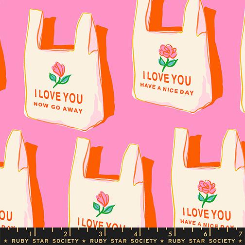 Sparkle Mart- Flamingo Have a Nice Day: Sold by the 1/2 Yard