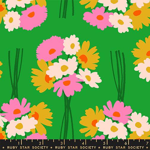 Sparkle Mart- Verdant Flower Dept: Sold by the 1/2 Yard