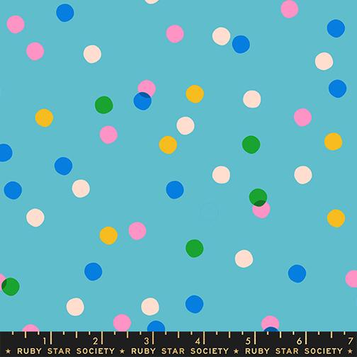 Sparkle Mart- Dark Turquoise Spritz: Sold by the 1/2 Yard