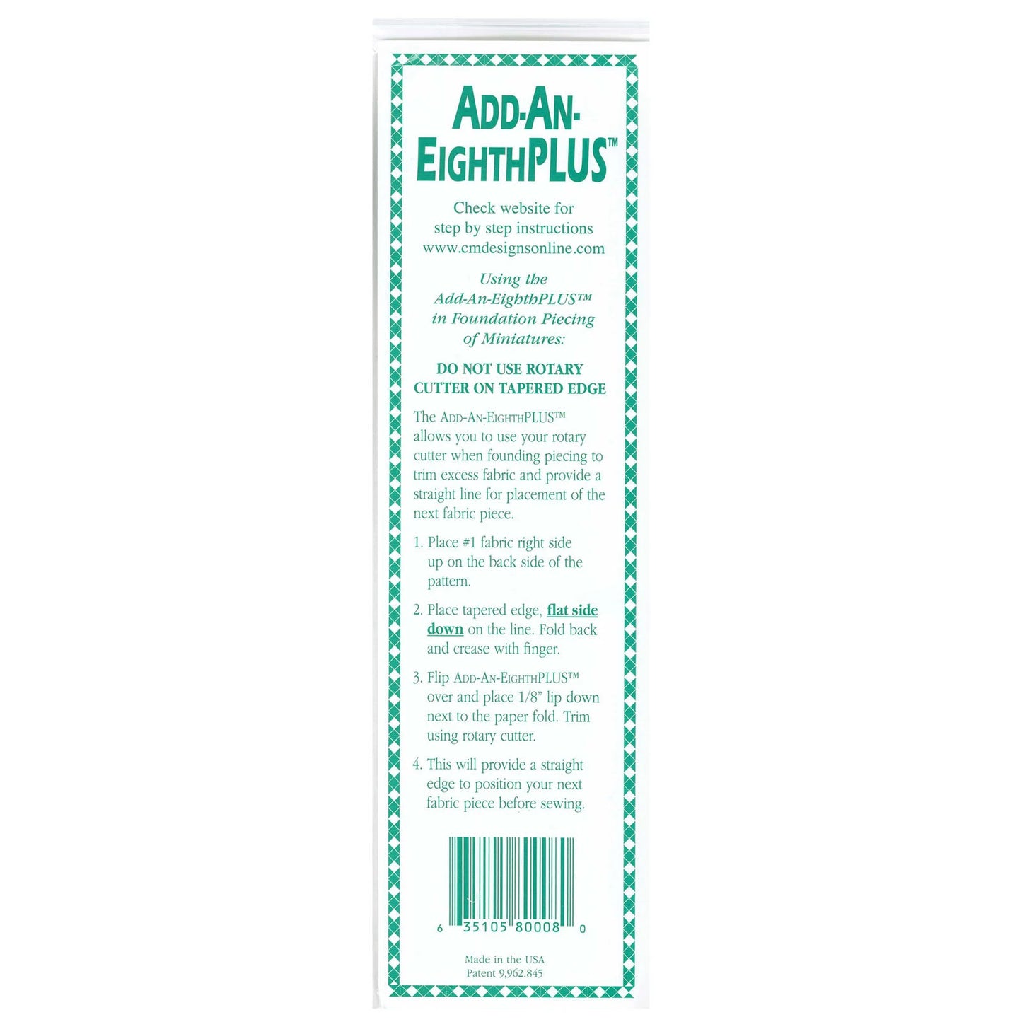 Add-A-Eighth Plus Ruler