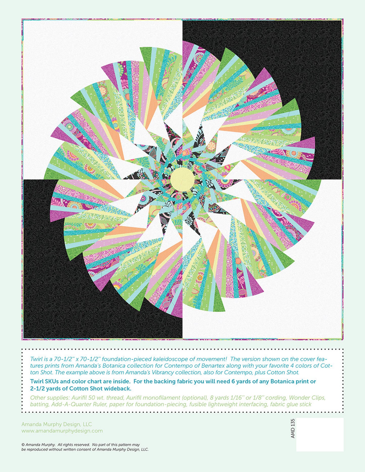 Twirl Quilt Pattern