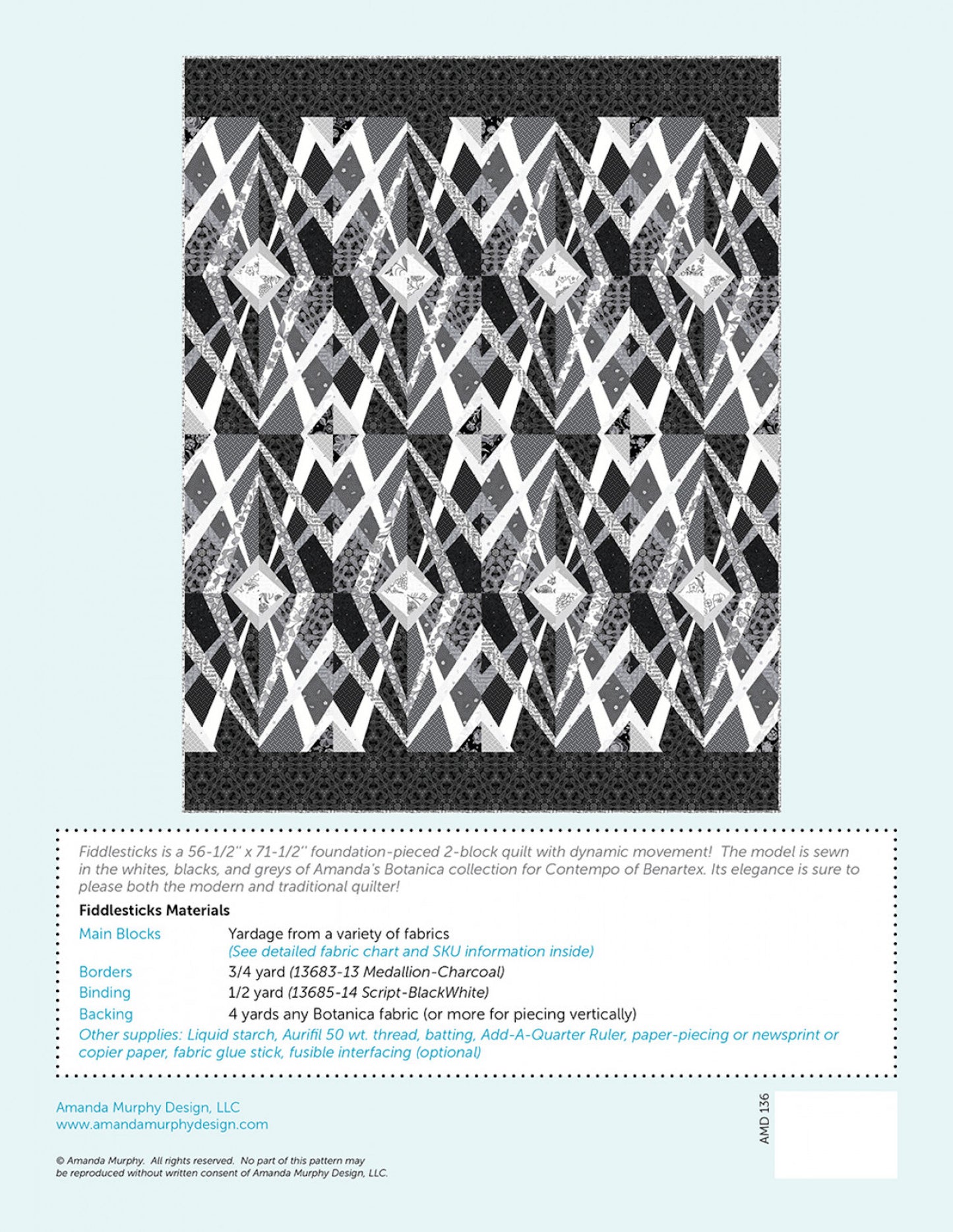 Fiddlesticks Quilt Pattern