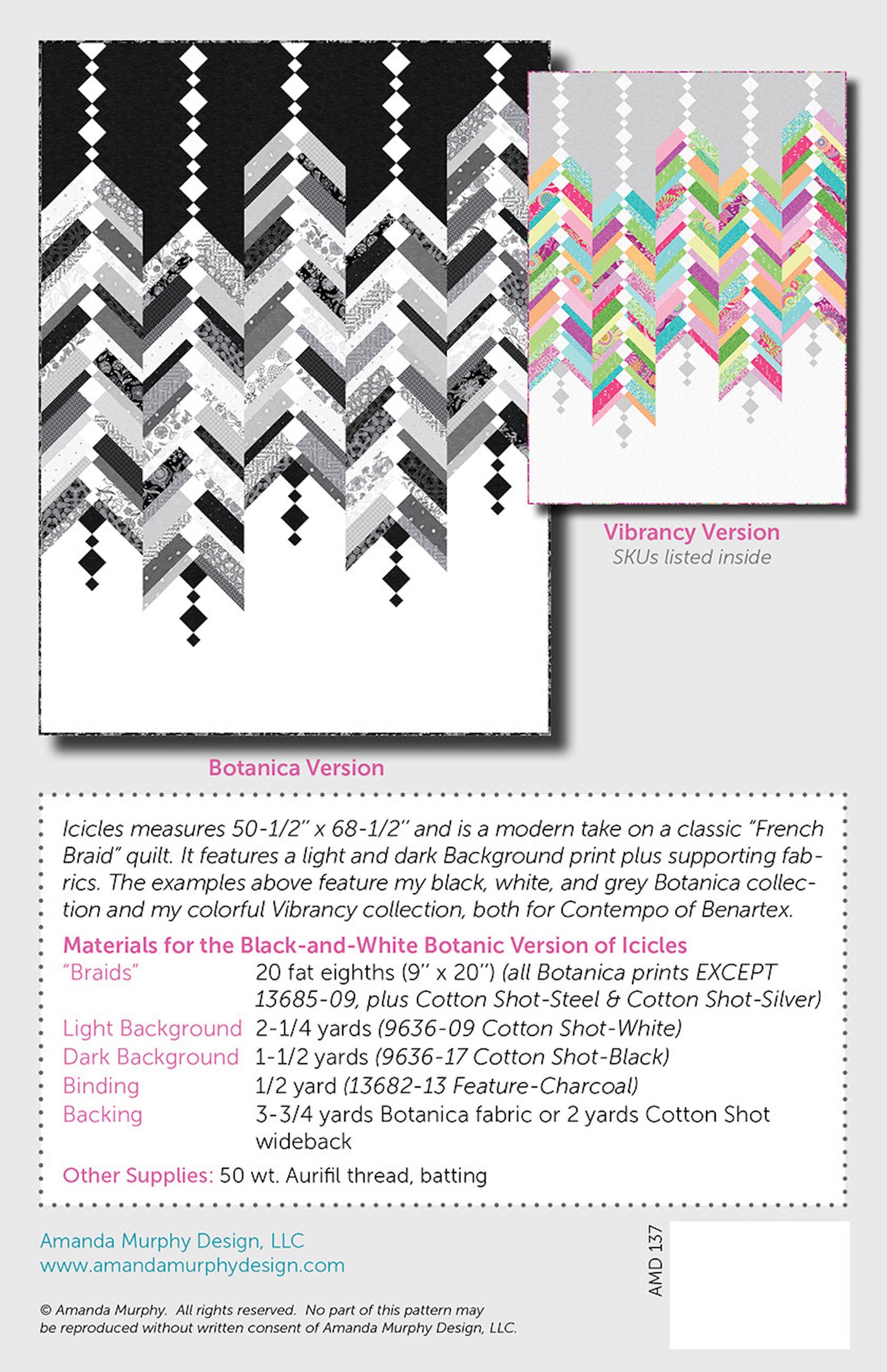 Icicles Quilt Pattern