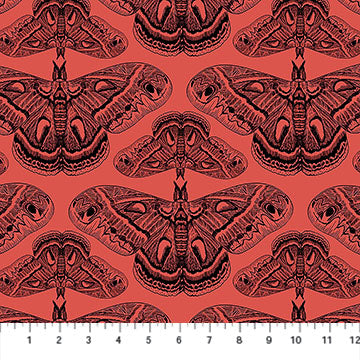 Indelible Ink- Guava Cecropia: Sold by the 1/2 yard