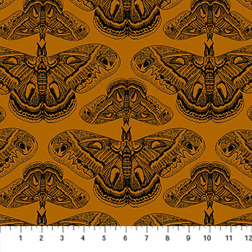 Indelible Ink- Saffron Cecropia: Sold by the 1/2 yard
