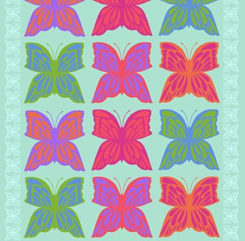 Overdressed- Pale 6 O'clock 24" Panel: Sold by the PANEL