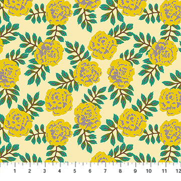 Yesterday- Golden Carnation: Sold by the 1/2 yard