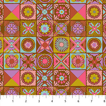 Rhapsody- Rust Cottage Kitchen: Sold by the 1/2 yard