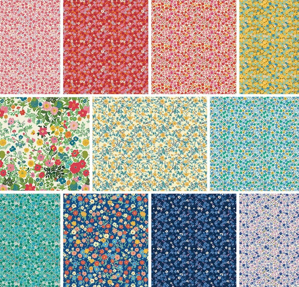 Petite Prints- Florals Fat Quarter Bundle: 12pc