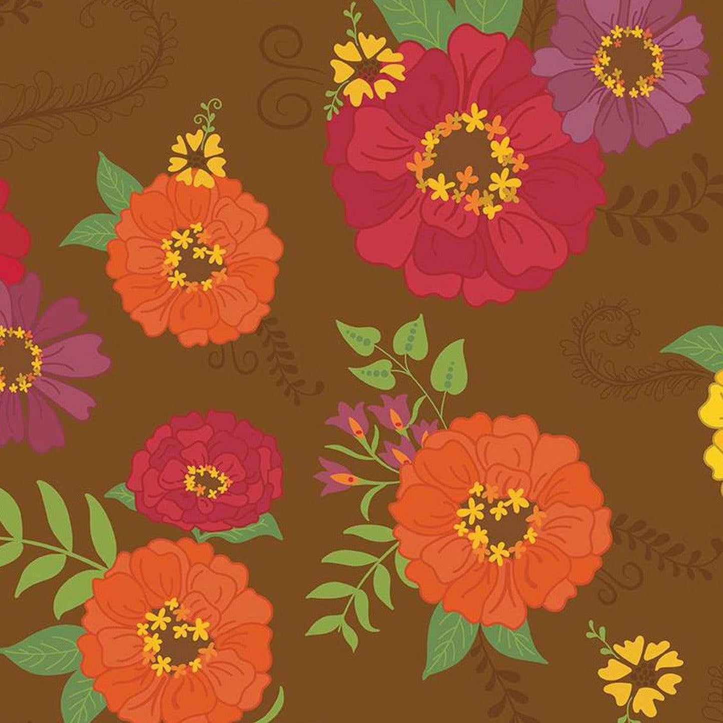 Autumn Afternoon- Brown Main, 108" Wide Back: 3 Yard Cut