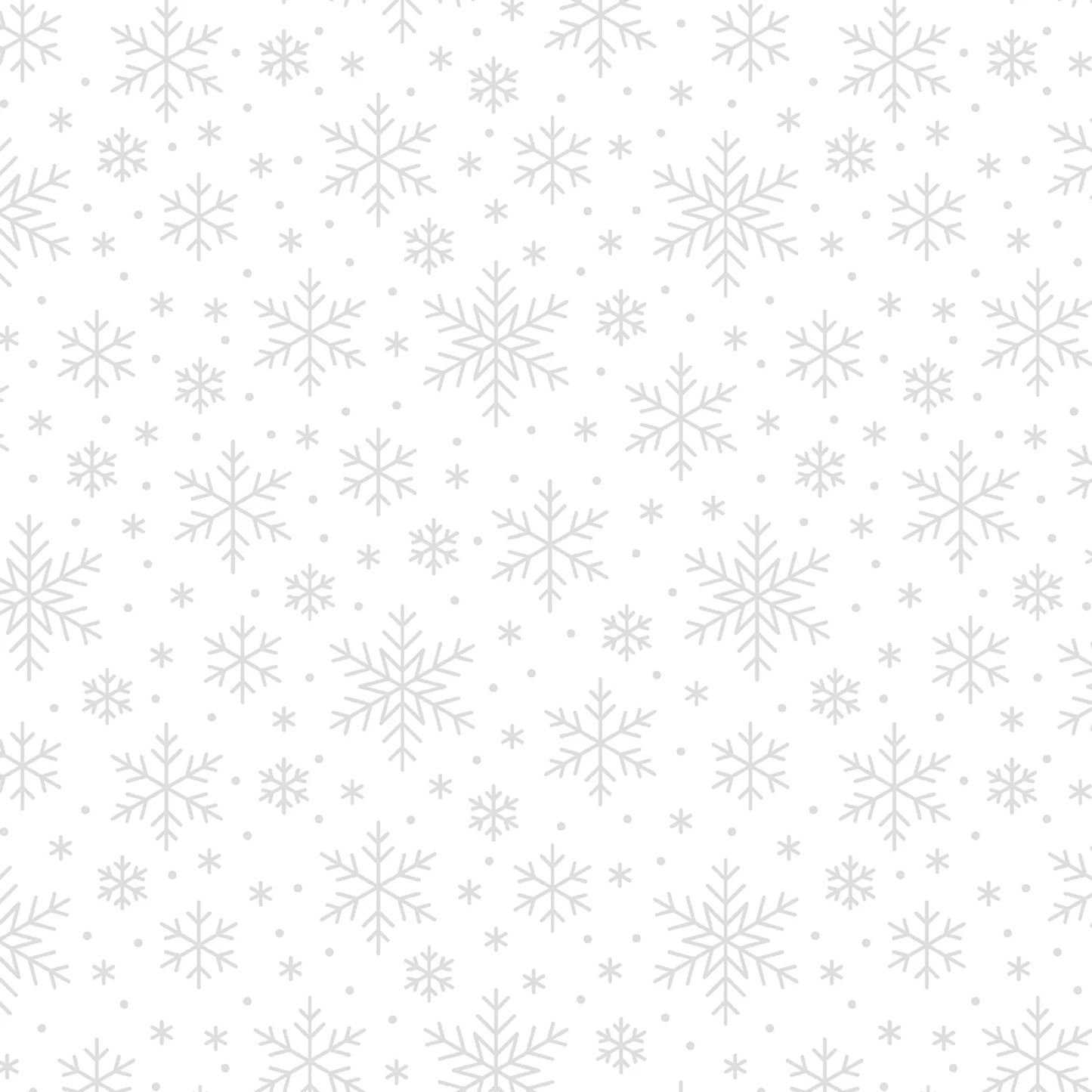Morning Mist IX- White on White Snowflakes: Sold by the 1/2 yard.