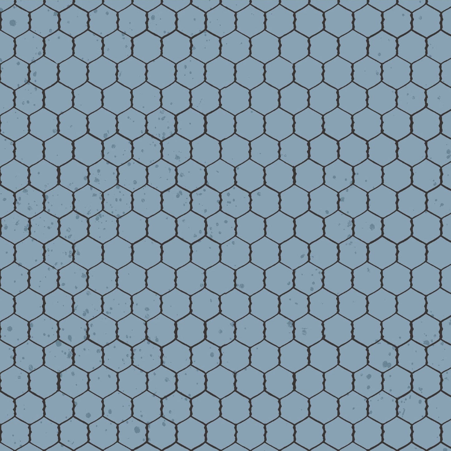 Homesteading- Denim Chicken Wire: Sold by the 1/2 yard