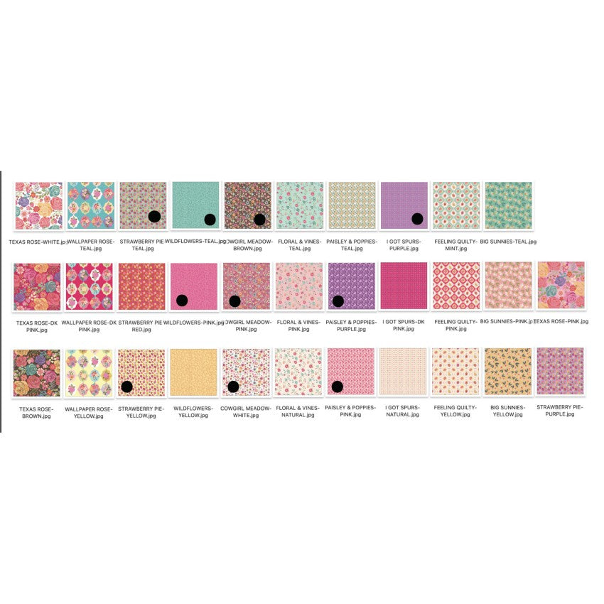 Calico Cowgirls 5" Squares: 42pc