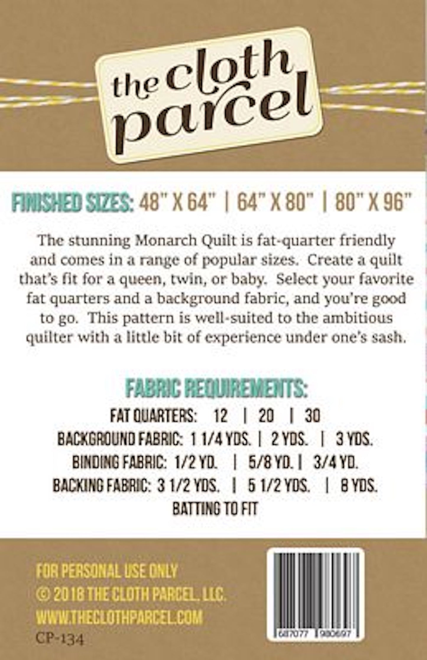 Monarch Quilt Pattern