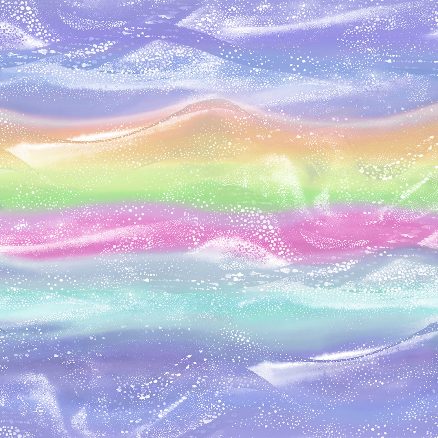 Pacifica Rainbow- Lilac/Pink Rainbow Waves: *Horizontal, Sold by the 1/2 yard.