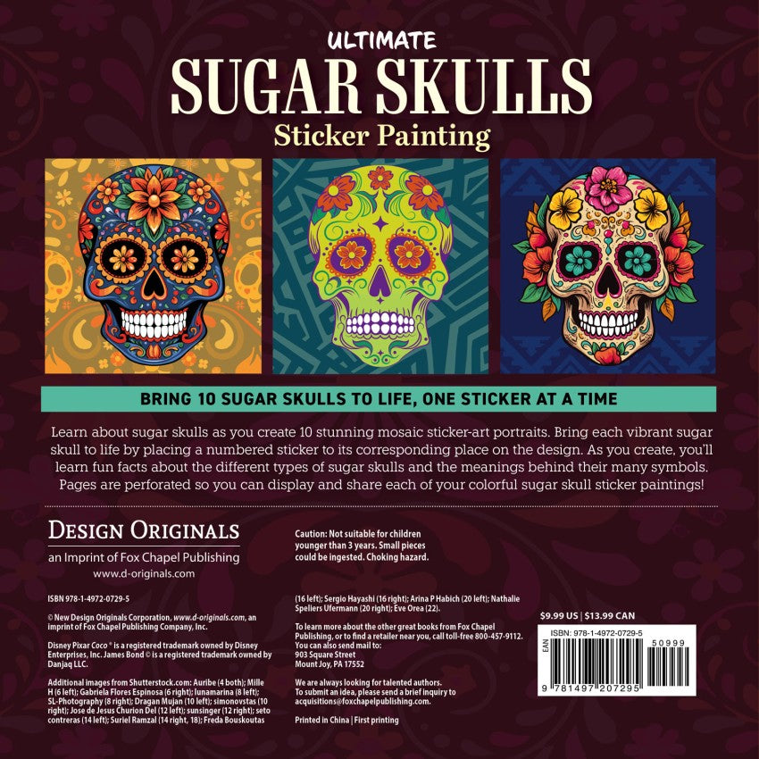 Ultimate Sugar Skulls Sticker Painting Book