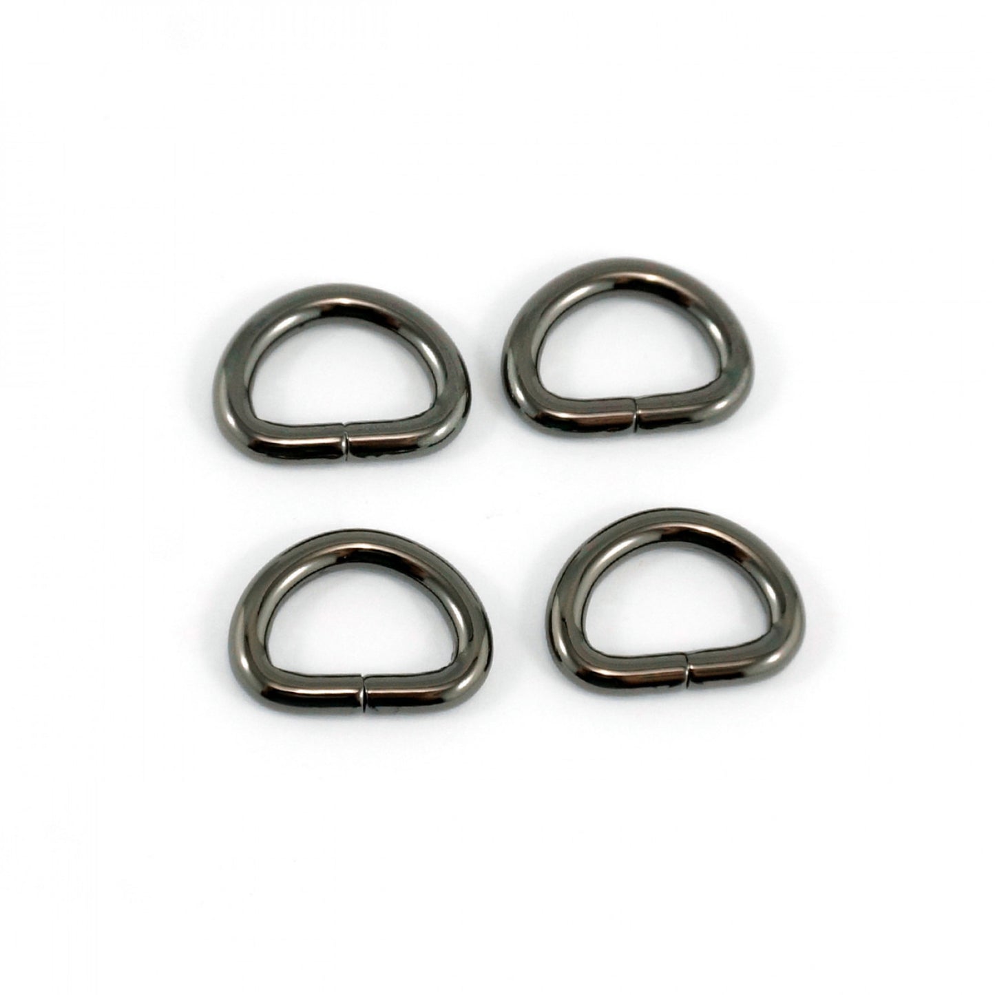 D-rings for 1/2in Straps- Gunmetal: 4Pc