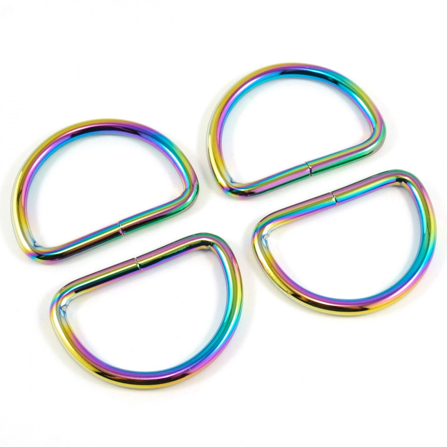 D-rings for 1-1/2 Straps- Rainbow: 4Pc