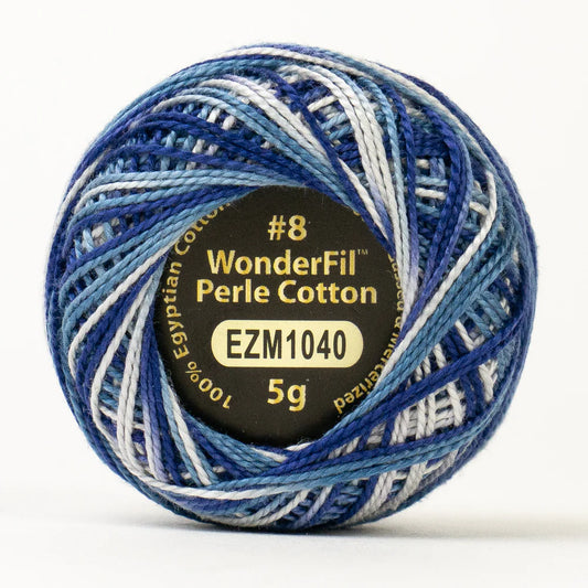Wonderfil Eleganza Perle Cotton Thread EZM1040 Blizzard Variegated