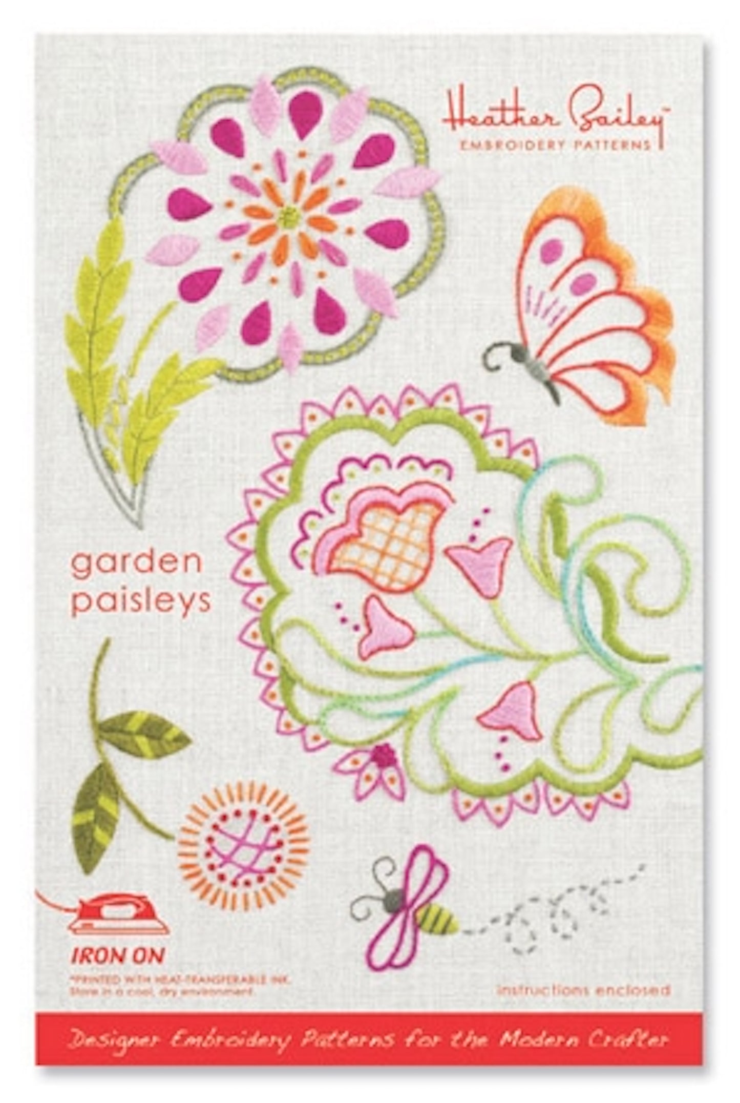 Garden Paisleys Embroidery Pattern