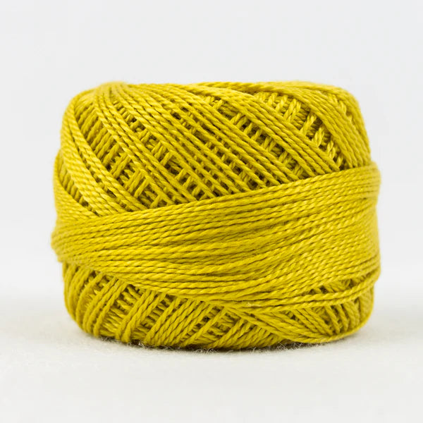 Wonderfil Eleganza Perle Cotton Thread- Brass Trumpet