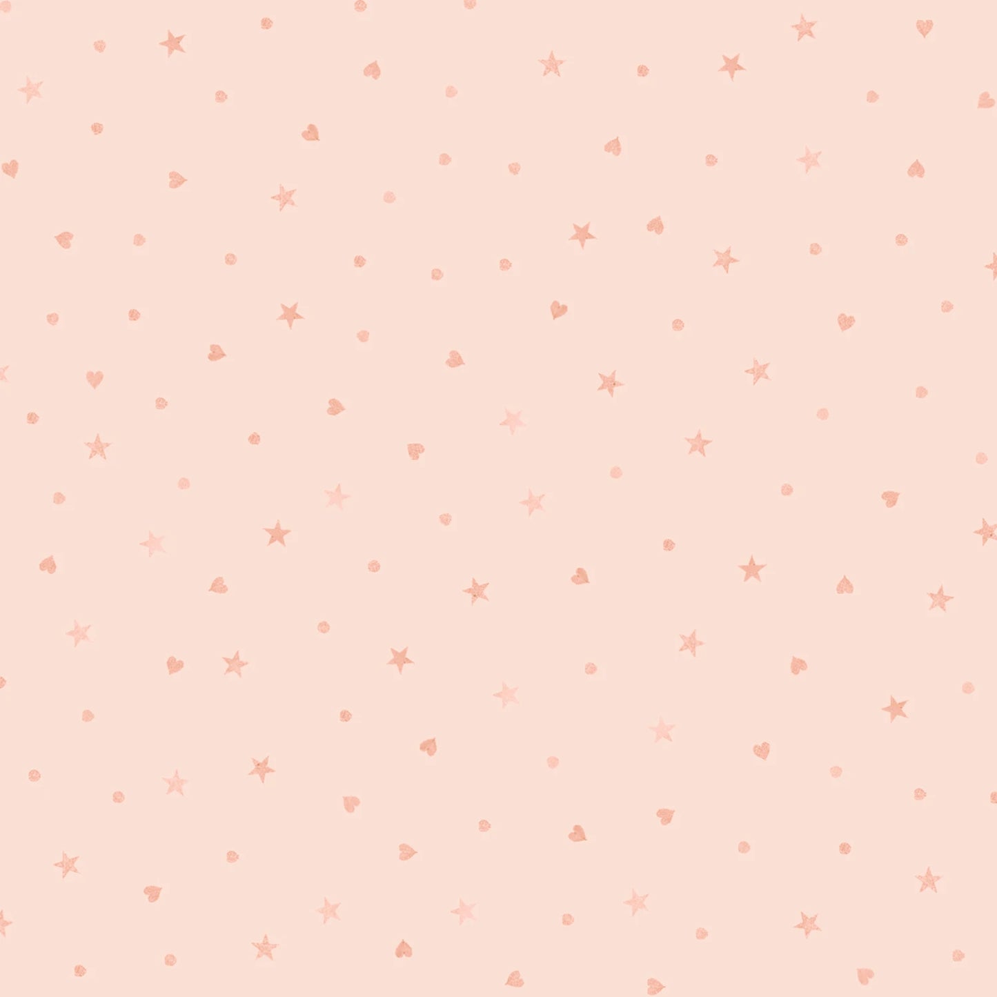 First Impressions Flannel- Pink Ditzy Stars and Hearts: Sold by the 1/2 yard