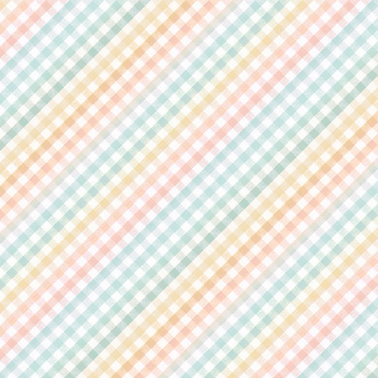 First Impressions Flannel- Multi Sweet Gingham: Sold by the 1/2 yard