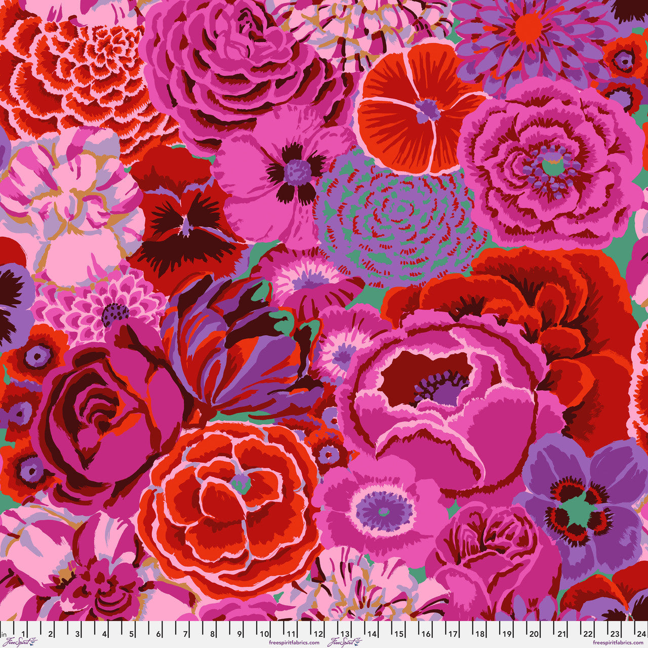 Kaffe Fassett Collective Stash- Magenta Bekah: Sold by the 1/2 yard