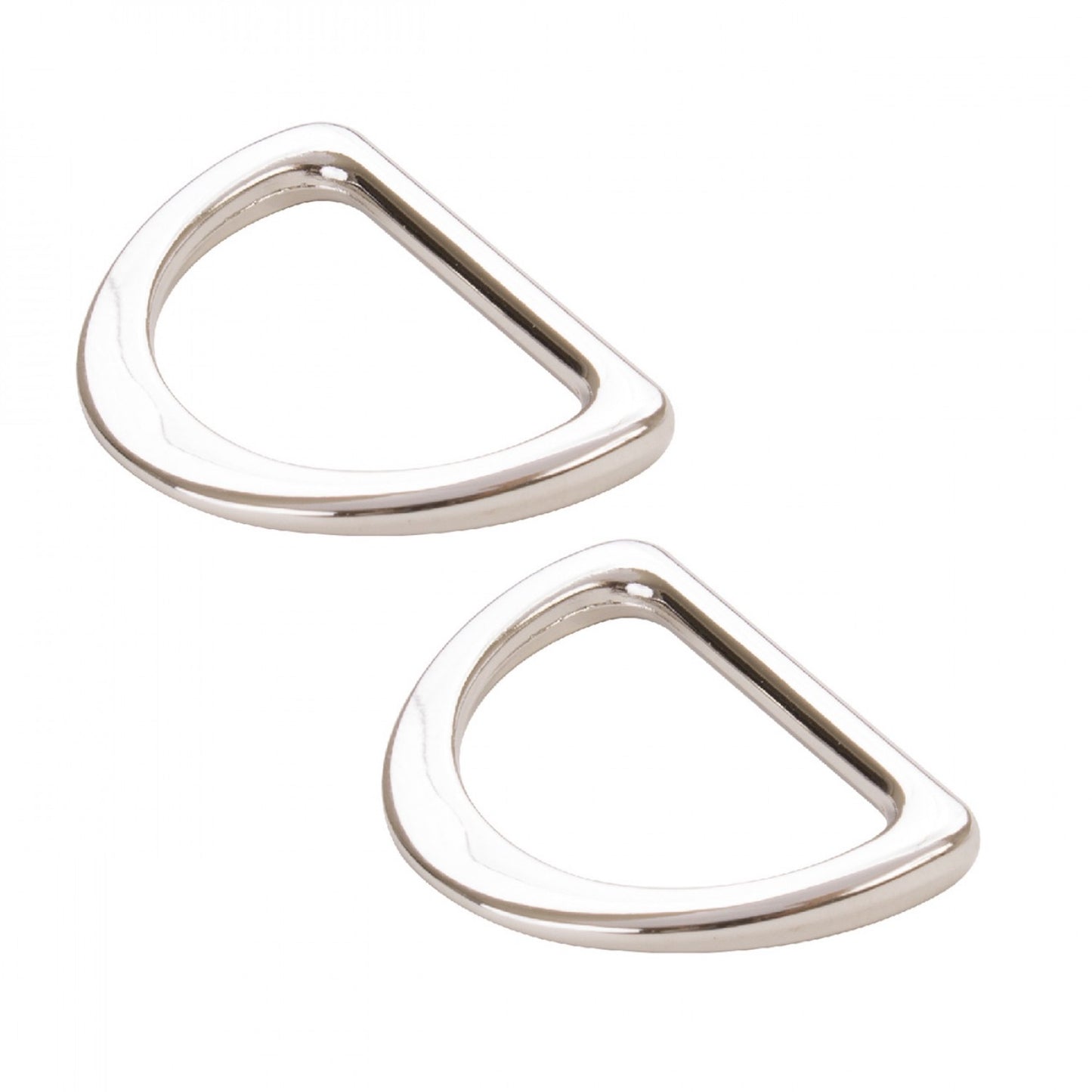 D Ring Flat 1" Nickel: 2Pcs