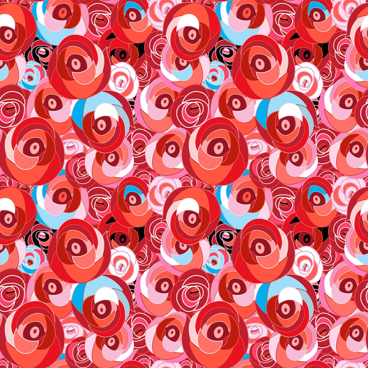Alice- Red Roses: Sold by the 1/2 yard