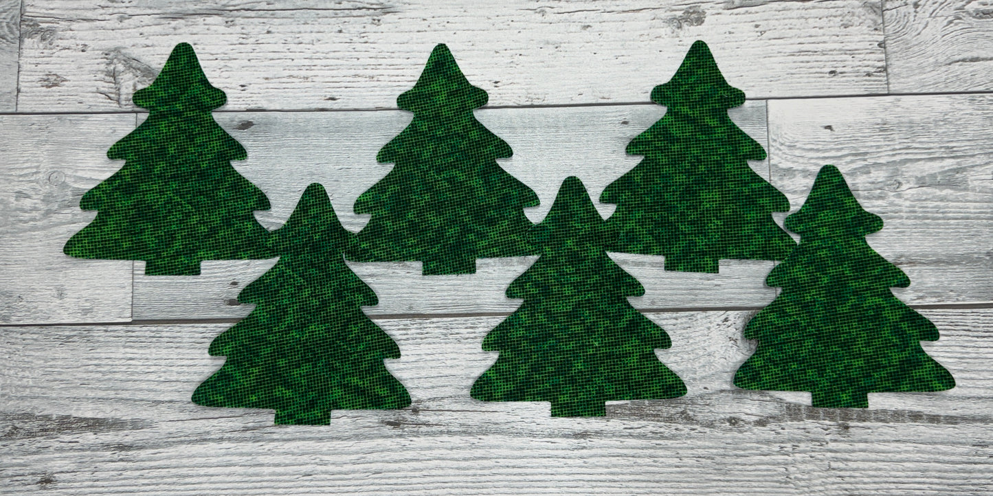 Christmas Tree Fused Appliques: Choice of quantity
