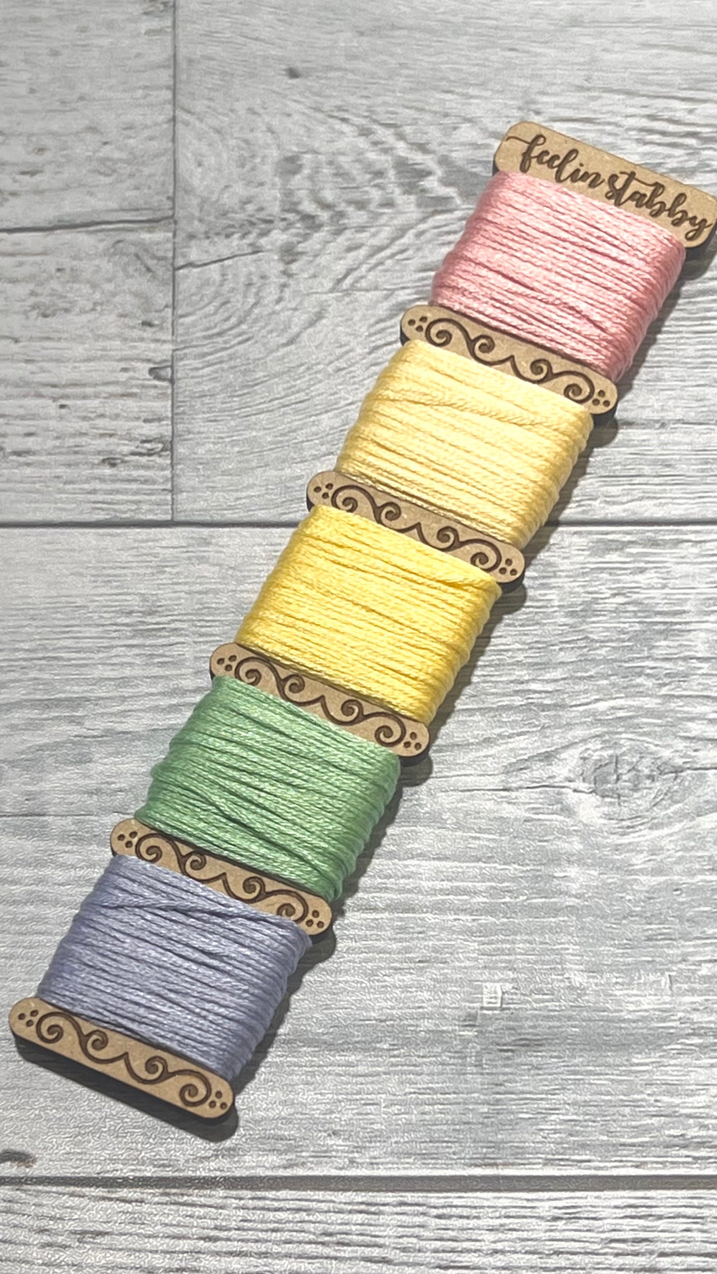 Embroidery Floss Organizer- Holds 5: Feelin Stabby