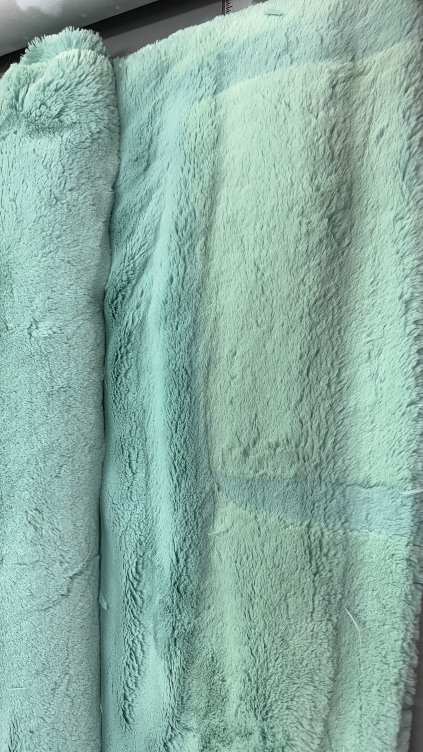 Shannon Cuddle- Luxe Bunny, Aqua Sea 60in: Sold By The 1/2 Yard