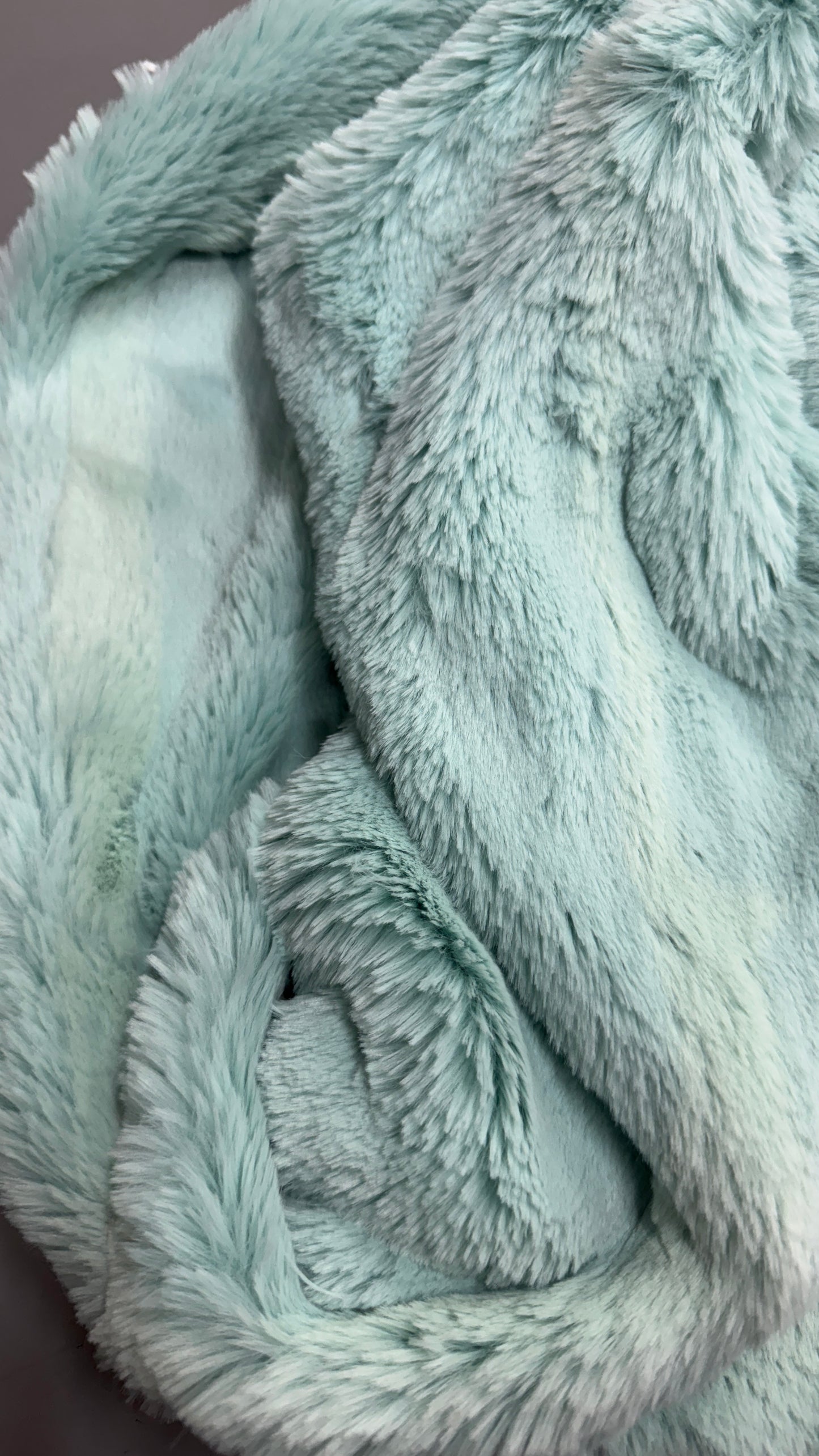 Shannon Cuddle- Luxe Bunny, Aqua Sea 60in: Sold By The 1/2 Yard