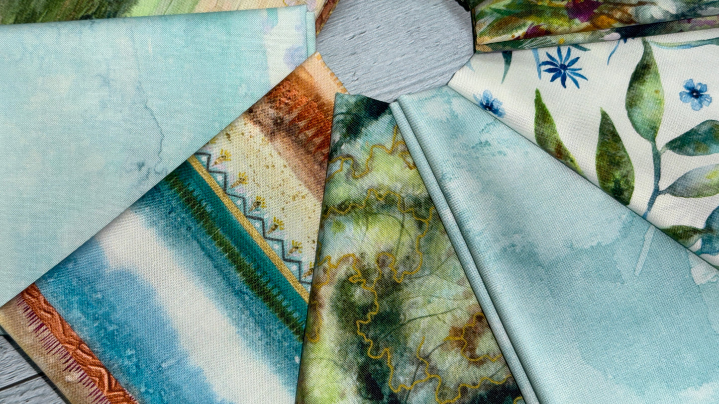 Wanderlust- Shop Assembled Fat Quarter Bundle: Choice of Bundle*