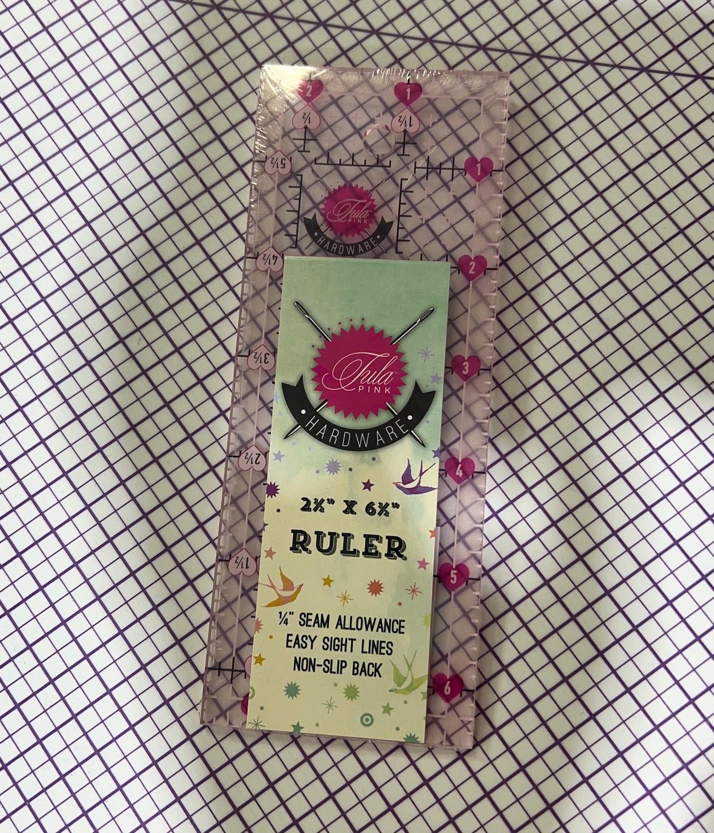 Tula Pink 2.5" x 6.5" Non Slip Mouse Ruler