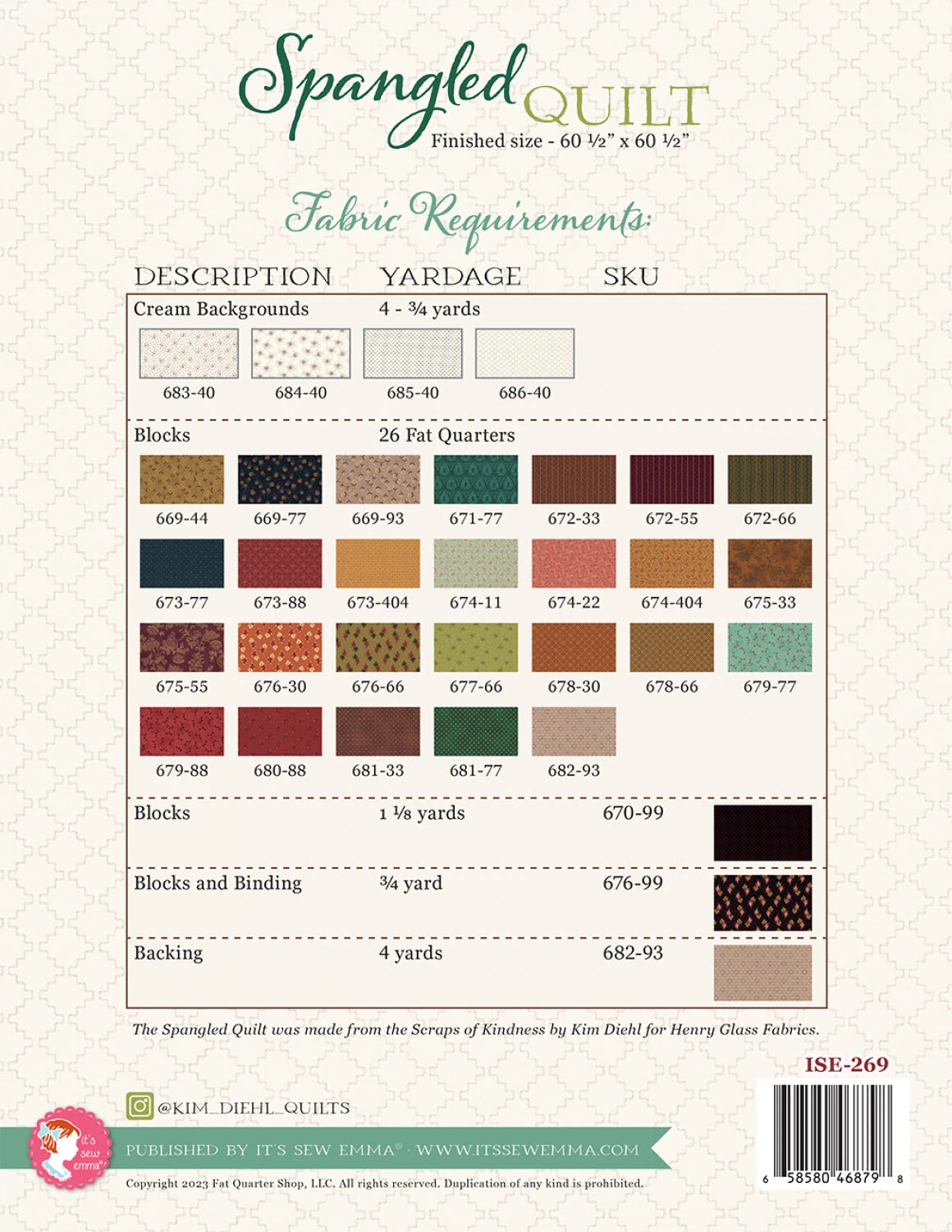 Spangled Quilt Pattern