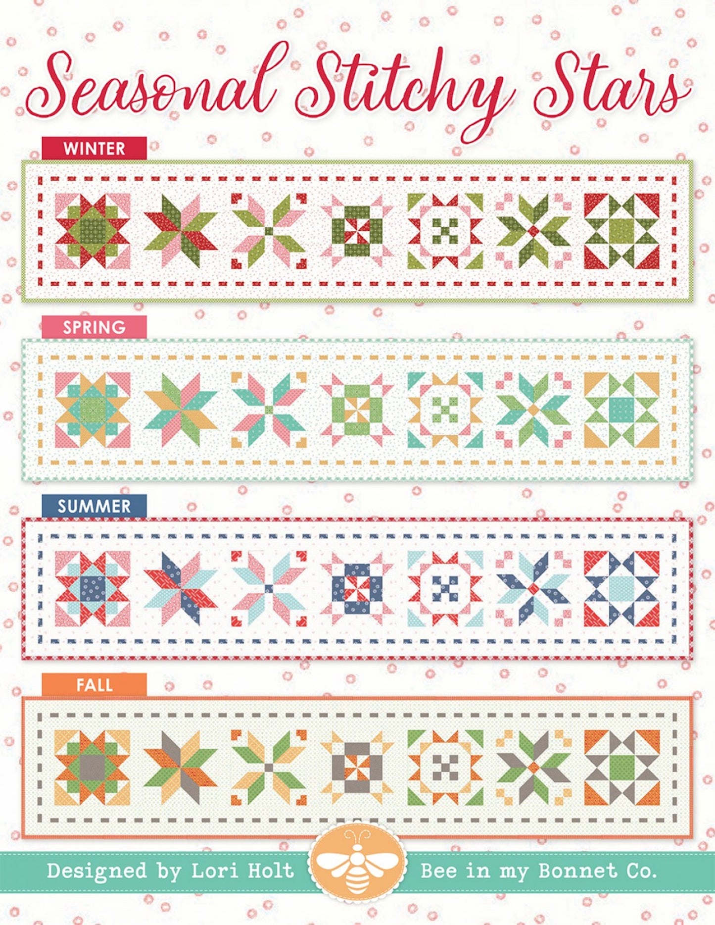 Seasonal Stitchy Stars Quilt Pattern