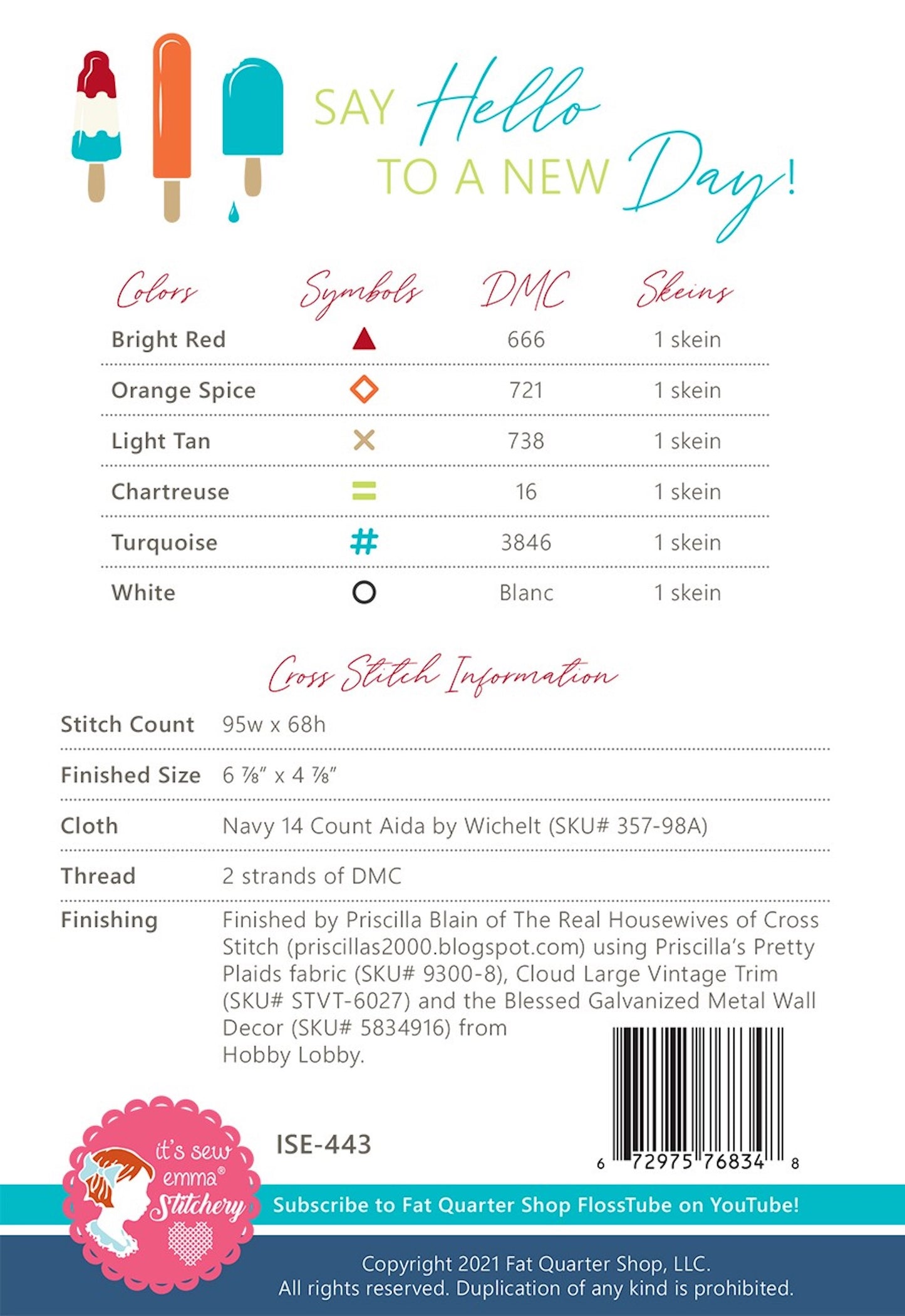 Hello Summer Cross Stitch Pattern