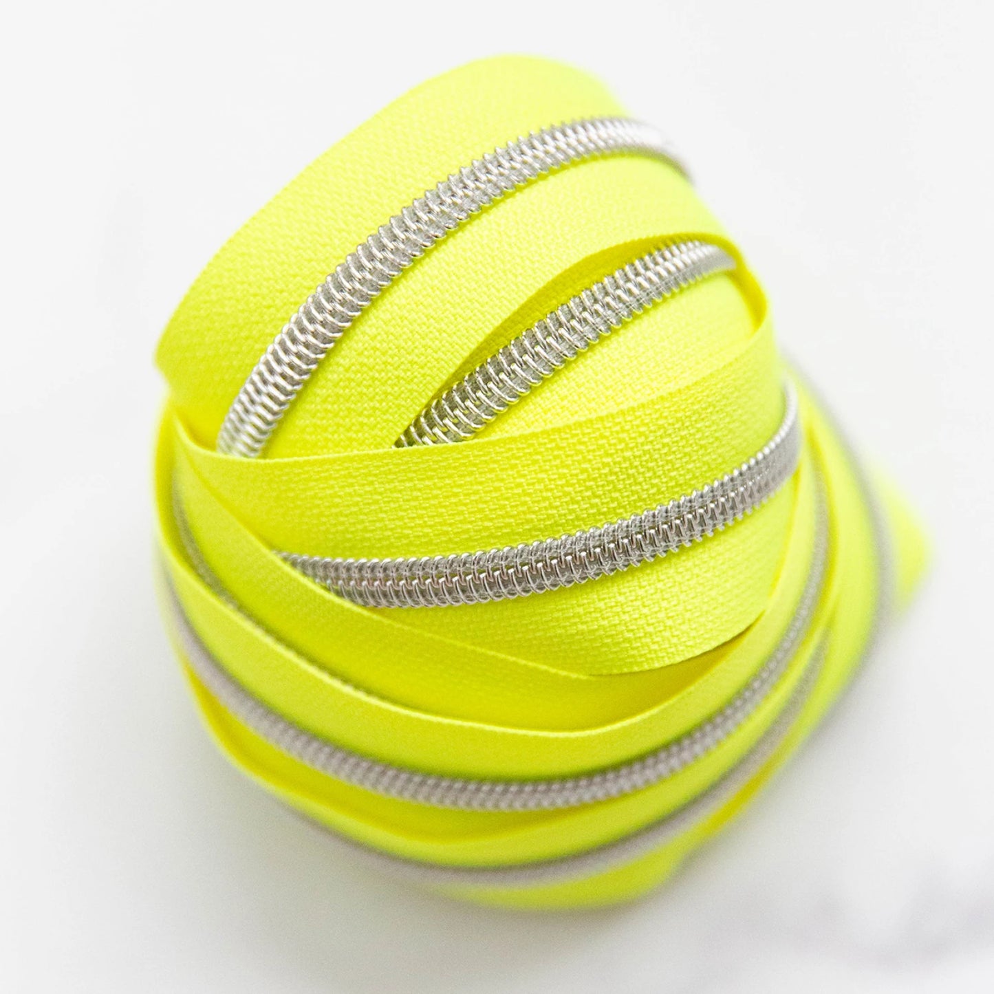 3 Yard Zipper Tape- Neon Electric Lemon