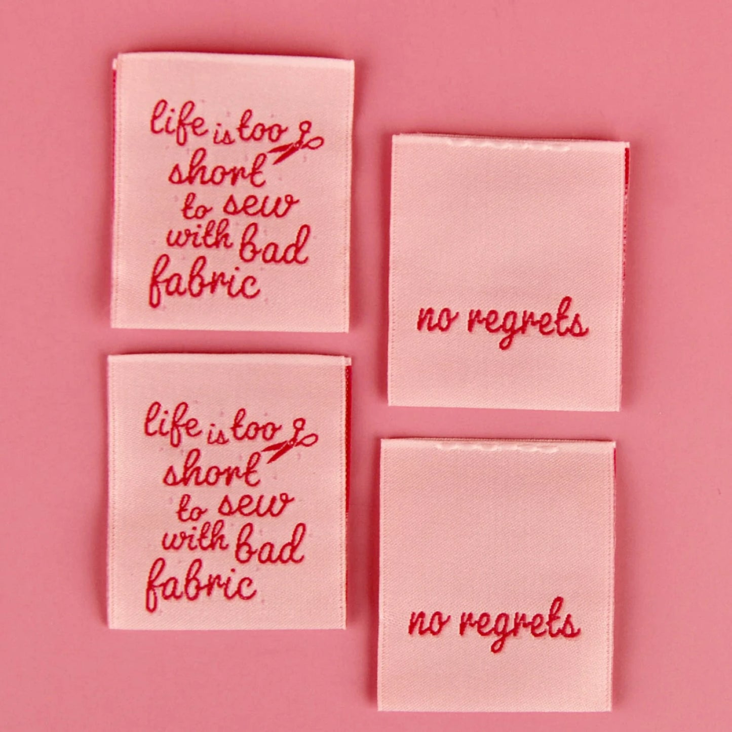 Life is too Short Quilt Labels- 4pk