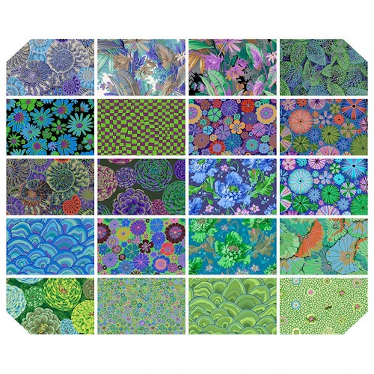 Kaffe Fassett Collective- August 2024 COOL 5in Charm: 42PC